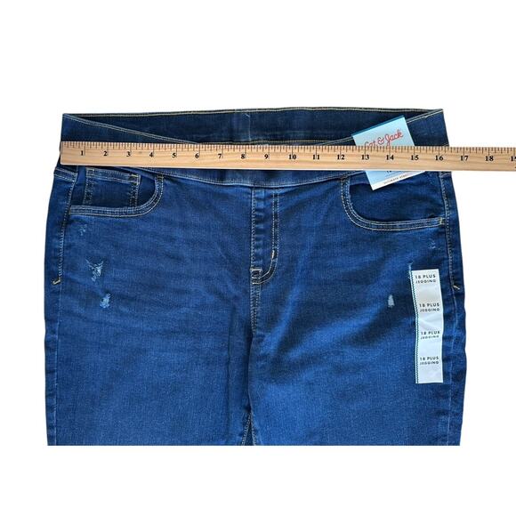 Cat & Jack Youth Girl's Mid-Rise Pull-On Jeggings Size 18 Plus Dark Vintage Blue - Picture 6 of 8